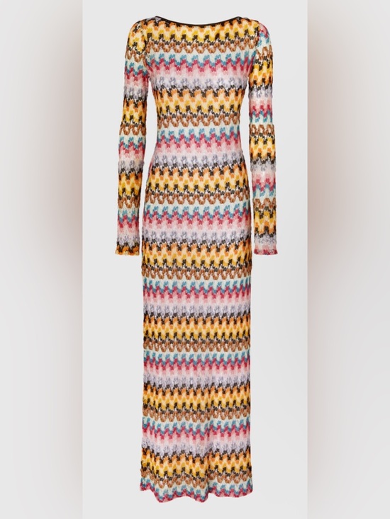 Missoni Dresses & Skirts - Missoni Multicolor Zigzag Knit Maxi Dress